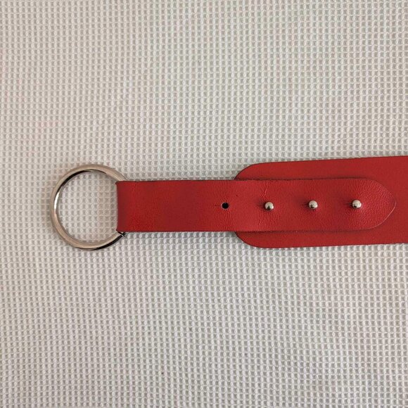 Premium Red Leather Belt - Picture 3 of 4